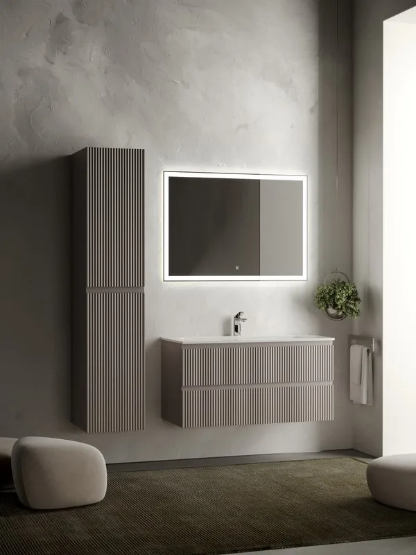 Тумба под раковину Sancos Snob R 100 подвесная Doha soft (пыльная роза), SNR100SM Sancos — официальный сайт