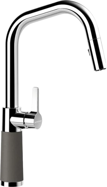 Смеситель для кухни Schock Cristalite SC-530-D выдвижной излив, баварский камень Sancos — Оригинал