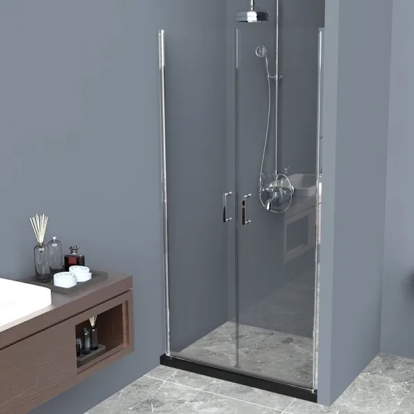 Душевая дверь в нишу BelBagno Uno B-2-90-C-Cr стекло прозрачное Sancos — Оригинал