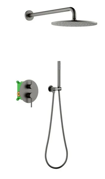 Душевой комплект Timo Saona SX-2369/18SM, С ВНУТРЕННЕЙ ЧАСТЬЮ, черное золото Sancos — Оригинал