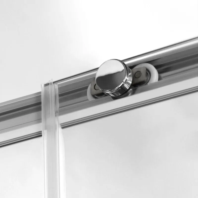 Душевая дверь в нишу Vincea Slim-U VDS-2SU140CL 140 см, профиль хром, стекло прозрачное Sancos — официальный сайт