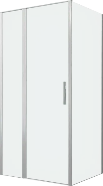 Душевой уголок Allen Brau Priority 100x90, профиль серебро браш, стекло прозрачное Sancos — Оригинал