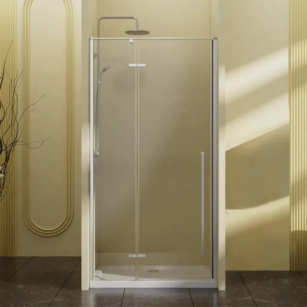 Душевая дверь в нишу Vincea Slim-N VDPH-5SN900CL 90 см, профиль хром, стекло прозрачное Sancos — Оригинал