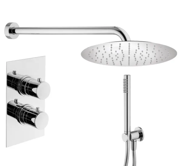 Душевой комплект Plumberia Selection Ixo KITXOT18QCR, С ВНУТРЕННЕЙ ЧАСТЬЮ, хром Sancos — Оригинал