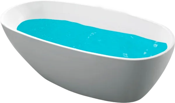 Акриловая ванна Esbano Sophia 170x85 см, отдельностоящая, белая, овальная, со сливом-переливом Sancos — Оригинал