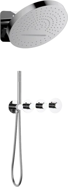 Душевой комплект Timo Saona SX-2329/00SM, С ВНУТРЕННЕЙ ЧАСТЬЮ, с термостатом, хром Sancos — Оригинал