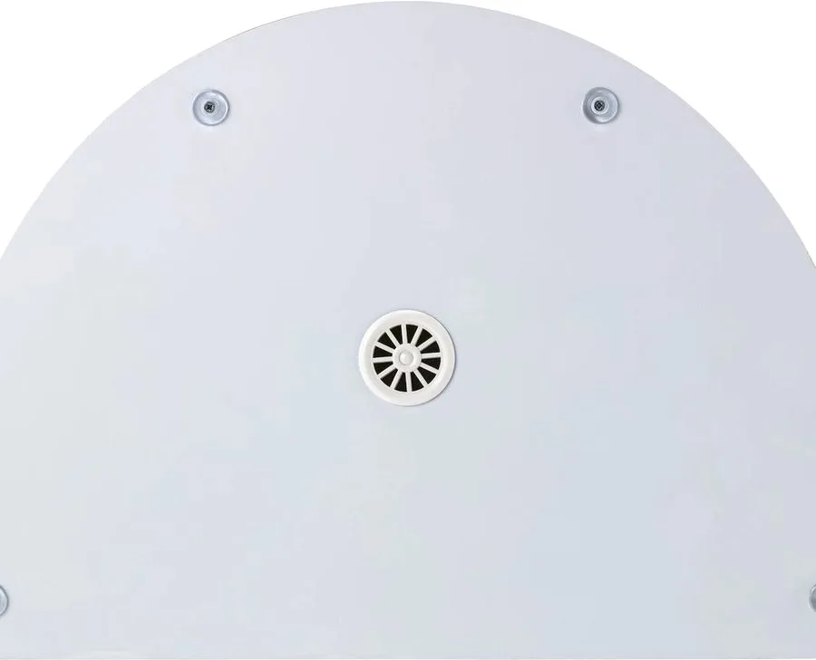 Корзина для белья Geralis PWH-O полукруглая, белая, кант хром Sancos — официальный сайт