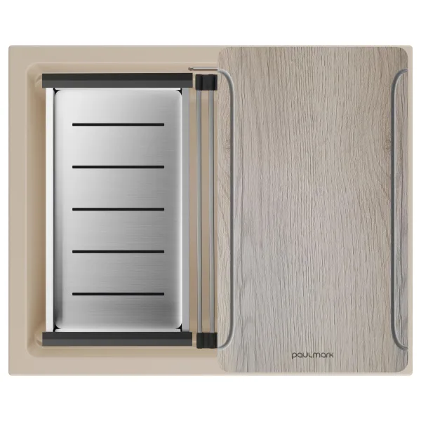 Мойка кухонная Paulmark IT-Granit Lumi-Multi Sink 55 Uni LU-MULTI 55-LA латте Sancos — Оригинал