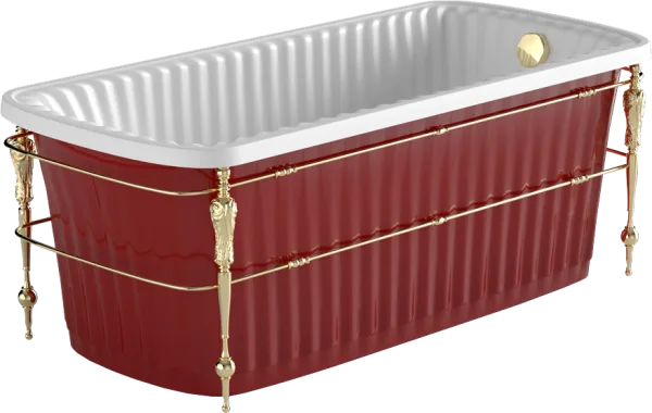 Ванна из искусственного камня Migliore Olivia 24268 175x80 см, отдельностоящая, глянцевая красная, н Sancos — Оригинал