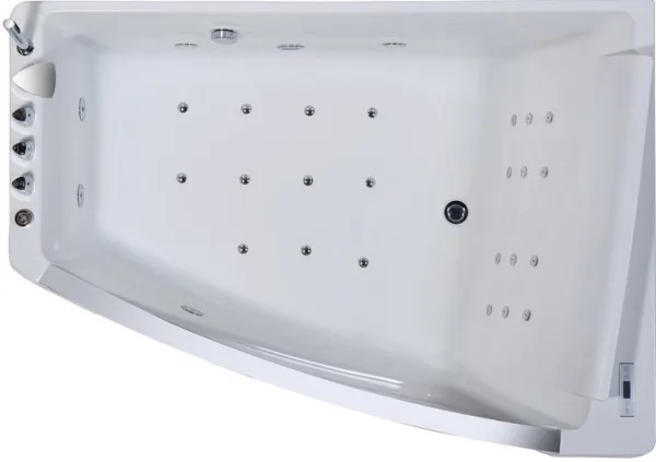 Акриловая ванна Orans BT-65109 R 170x120 см, угловая, правая, пристенная, с гидромассажем, белая, ас Sancos — Оригинал