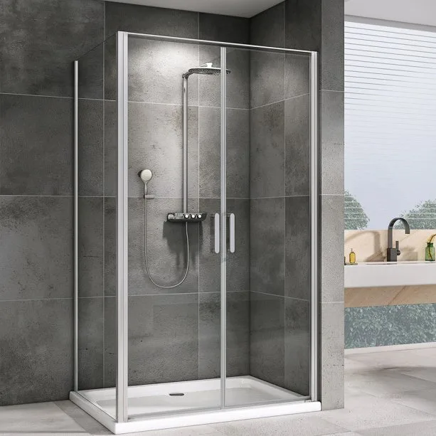 Душевой уголок Abber Sonnenstrand AG04100C-S90 100x90, профиль хром, стекло прозрачное Sancos — официальный сайт