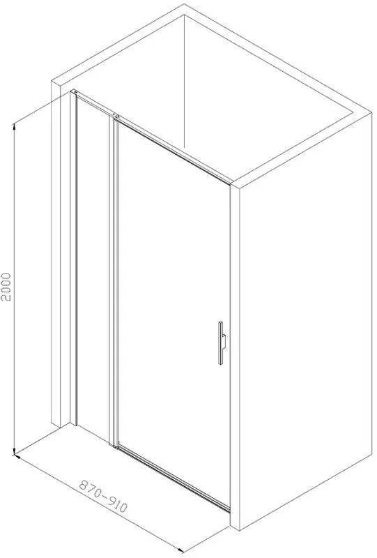 Душевая дверь в нишу Allen Brau Priority 3.31001.00 90 Cr Sancos — официальный сайт