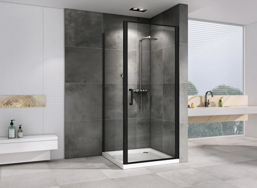 Душевой уголок Abber Sonnenstrand AG04100B-S85B 100x85, профиль черный, стекло прозрачное Sancos — официальный сайт