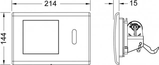 Кнопка смыва TECE Planus 6 V-Batterie 9240351 хром Sancos — официальный сайт