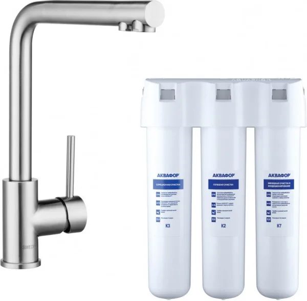 Смеситель для кухни Swedbe Selene Plus K8540K с фильтром Sancos — Оригинал