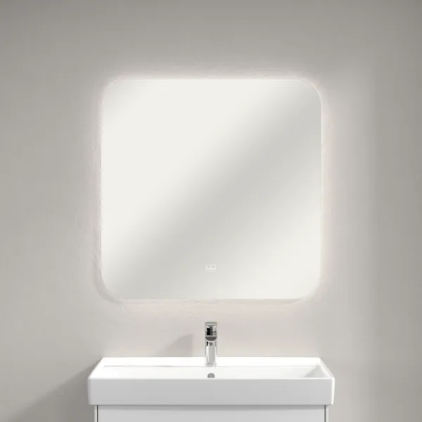 Зеркало Villeroy & Boch More to See Lite A4628000 80х80 с LED-подсветкой, 6500 K Sancos — Оригинал