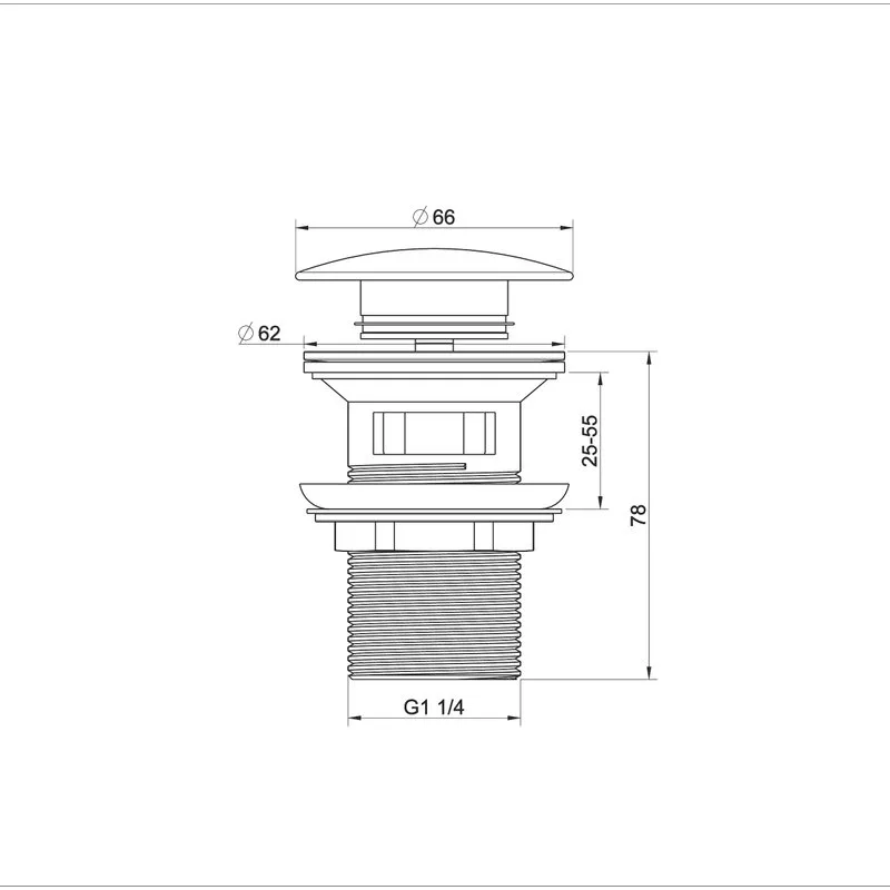 Донный клапан для раковины Wonzon & Woghand WW-88SS01-MB черный матовый Sancos — официальный сайт