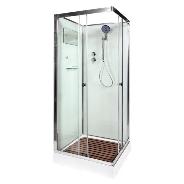 Душевая кабина DTO K408 80х80, профиль хром, стекло прозрачное Sancos — Оригинал