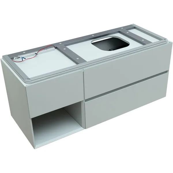 Тумба под раковину без столешницы Allen Brau Infinity 120 R, подвесная, папирус матовый Sancos — Оригинал