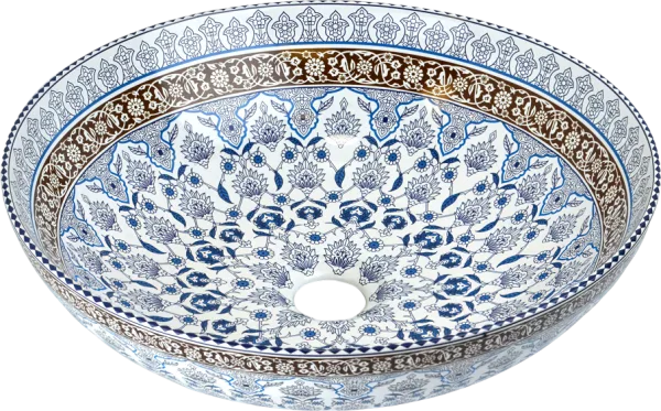 Накладная раковина Bronze de Luxe Марракеш 1008 синяя Sancos — Оригинал