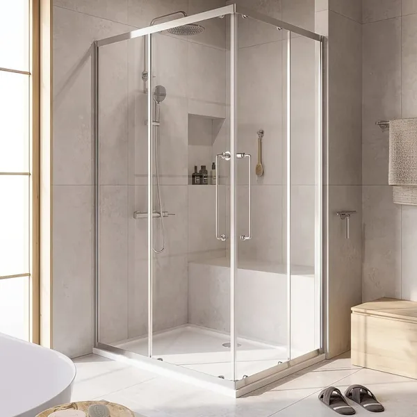 Душевой уголок Cezares Relax RELAX-304-AH-2-120/90-C-CR 120x90, профиль глянцевый хром Sancos — Оригинал