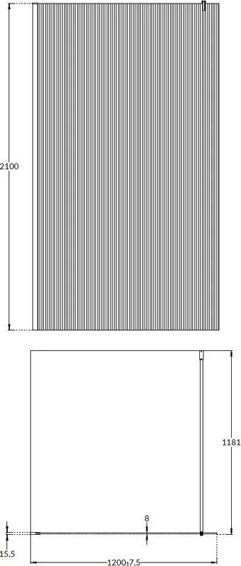 Душевая перегородка KERAMA MARAZZI Cristallo CT.120.WI.CR 120 см, профиль хром, стекло рифленое Sancos — официальный сайт