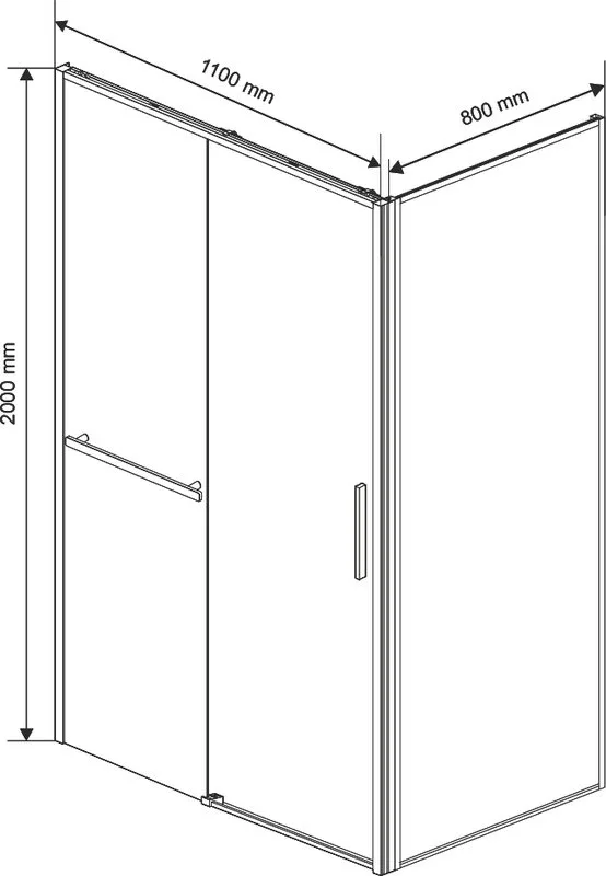 Душевой уголок Vincea Slim Soft VSR-1SS8011CLB 110x80, профиль черный, стекло прозрачное Sancos — официальный сайт