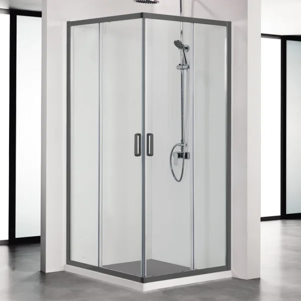 Душевой уголок AQUATEK AQ ARI KV 09020BL 90х90 см, черный матовый профиль Sancos — Оригинал