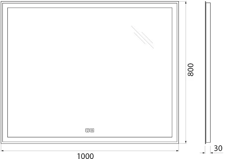 Зеркало BelBagno SPC-GRT-1000-800-LED-TCH-WARM с подогревом Sancos — официальный сайт