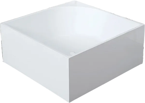 Акриловая ванна Abber AB9337 140x140 см, отдельностоящая, белая, с каркасом, для двоих, со сливом-пе Sancos — Оригинал