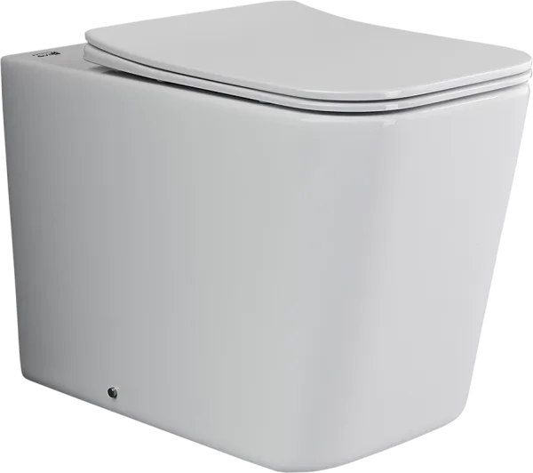 Унитаз приставной напольный Ceramicanova Cubic Rimless CN1809 Sancos — Оригинал
