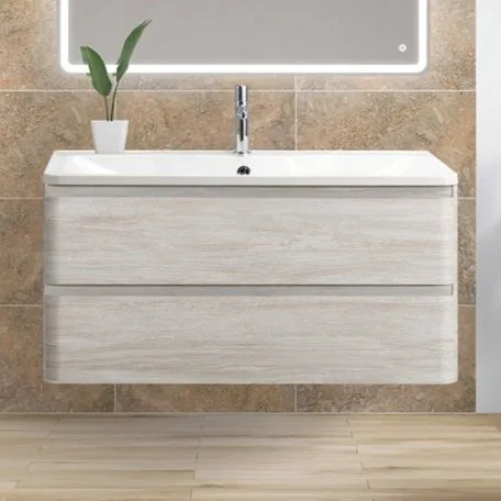 Тумба под раковину без столешницы BelBagno Albano 90 подвесная, rovere vintage bianco Sancos — Оригинал