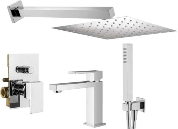 Комплект для ванной Plumberia Selection Tag KITTG15CR53 С ВНУТРЕННЕЙ ЧАСТЬЮ, хром Sancos — Оригинал