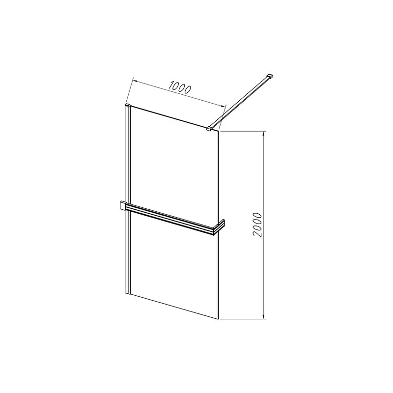 Душевая перегородка Vincea Walk-in HR VSW-4HR100CGB 100 см, профиль матовый черный, стекло тонирован Sancos — официальный сайт