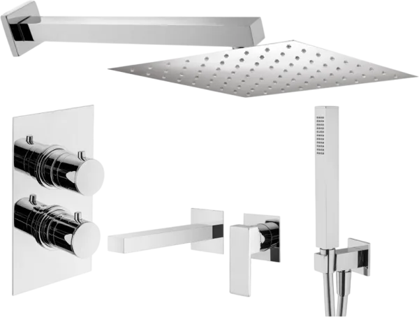 Комплект для ванной Plumberia Selection Tag KITTGT18QCR220 С ВНУТРЕННЕЙ ЧАСТЬЮ, хром Sancos — Оригинал