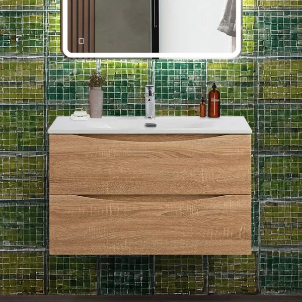 Тумба под раковину без столешницы BelBagno Marino-cer-n 80 подвесная, rovere bianco Sancos — Оригинал