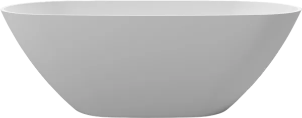 Ванна из искусственного камня WHITECROSS Onyx D 160x75 см, отдельностоящая, матовая белая, овальная, Sancos — Оригинал