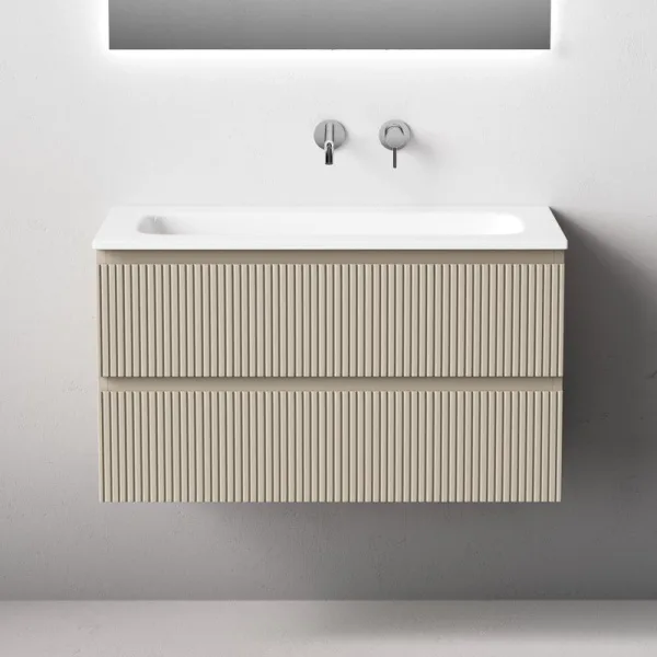 Тумба с раковиной Sancos Snob T 90 подвесная, beige soft, раковина СN7019wx Sancos — Оригинал