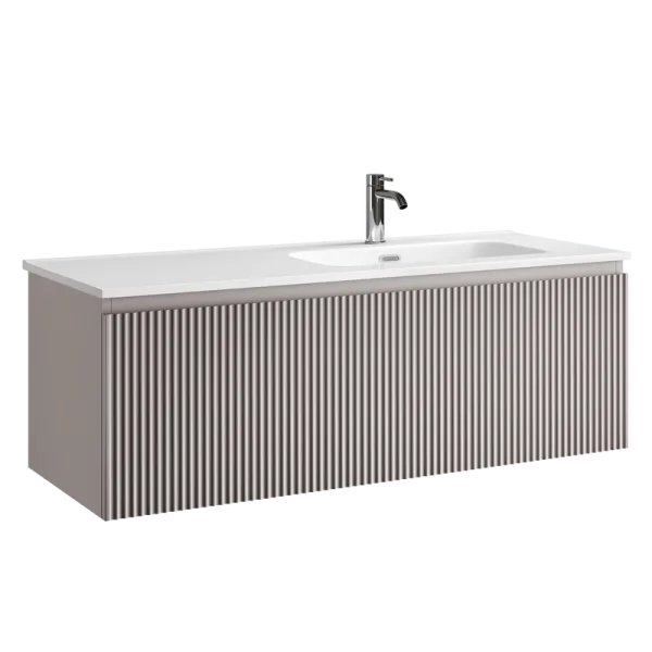 Тумба под раковину Sancos Snob R 1.0 120 подвесная Doha soft (пыльная роза), SNR1.0120RSM Sancos — Оригинал