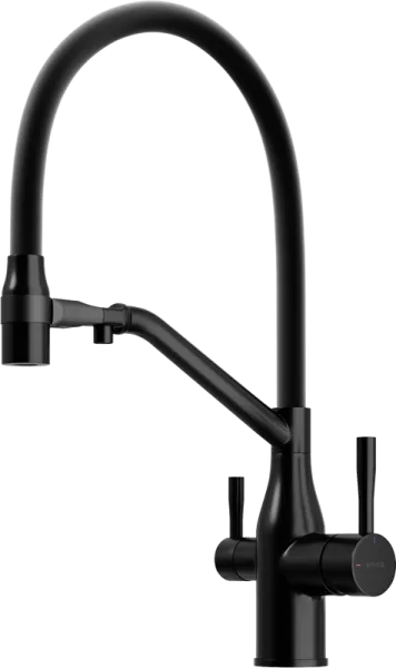 Смеситель для кухни Sancos Orta SC4008MB с гибким изливом, черный матовый Sancos — Оригинал