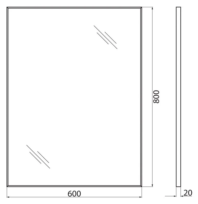 Зеркало BelBagno SPC-AL-600-800 nero Sancos — официальный сайт