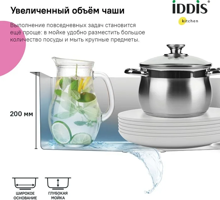Мойка кухонная IDDIS Edifice EDI74S0i77 Sancos — официальный сайт