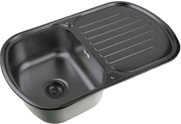 Мойка кухонная Zorg Inox PVD SZR 7749  GRAFIT графит Sancos — Оригинал