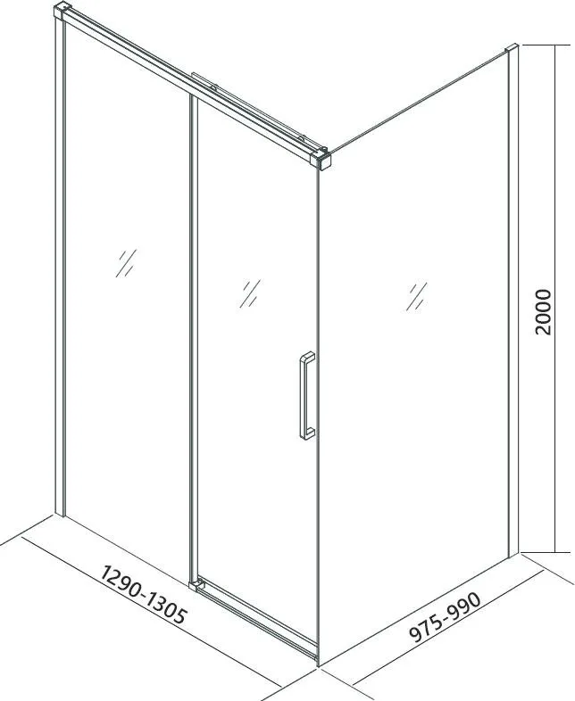 Душевой уголок Veconi Premium Trento PTC-SP-40CH 130x100, профиль хром, стекло прозрачное Sancos — официальный сайт