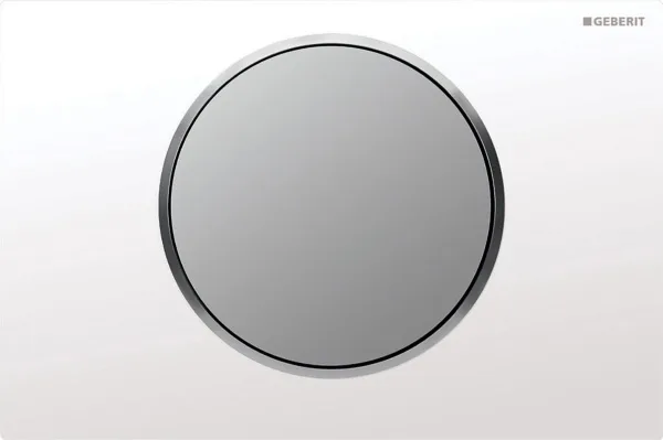 Кнопка смыва Geberit Sigma 10 115.758.KL.5 белая, хром матовый Sancos — Оригинал