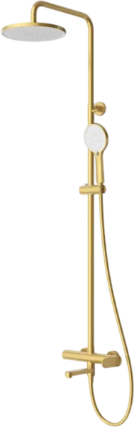 Душевая стойка Cezares Stylus STYLUS-CVD-BORO, со смесителем и изливом, брашированное золото Sancos — Оригинал