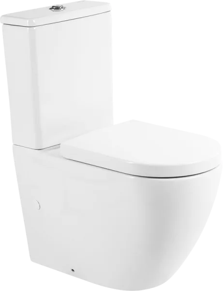 Унитаз-компакт напольный BelBagno Sfera-r BB2141CPR BB865SC с микролифтом, безободковый, глянцевый б Sancos — Оригинал