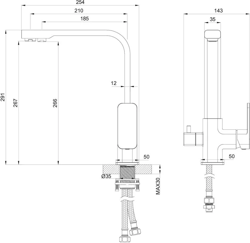 Смеситель для кухни Wonzon & Woghand WW-88458004-BG брашированное золото Sancos — официальный сайт