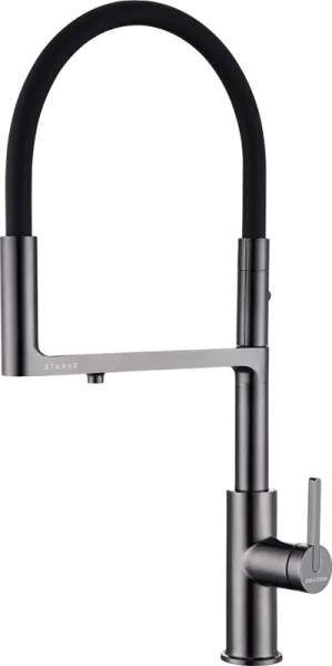 Смеситель для кухни Paulmark Tornado To213402-GB глянцевый черный Sancos — Оригинал