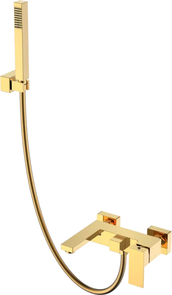 Смеситель для ванны с душем Boheme Qubic 473-G, shinny gold Sancos — Оригинал